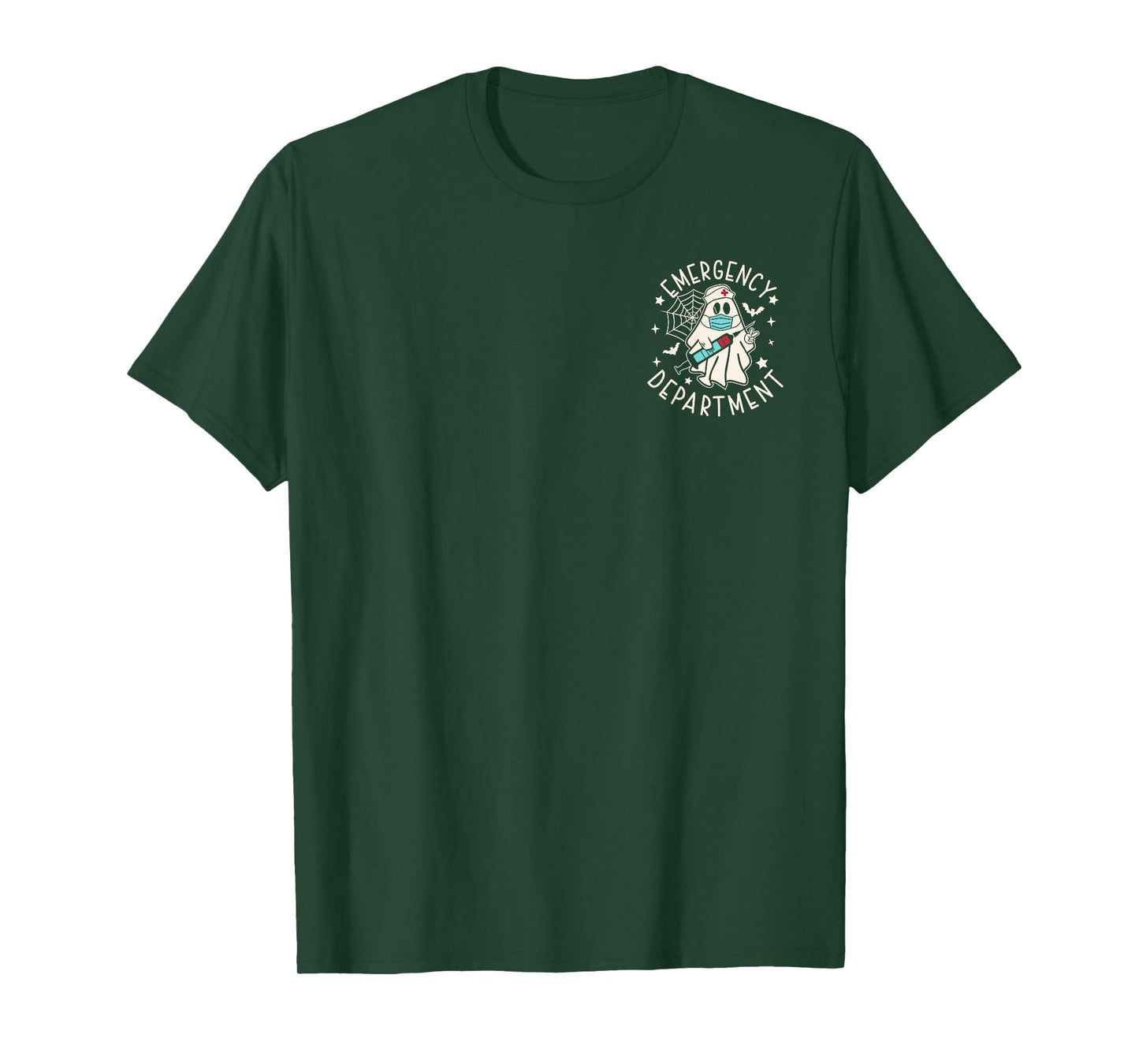 Emergency Department Pocket Ghost Spooky ER Nurse Halloween T-Shirt