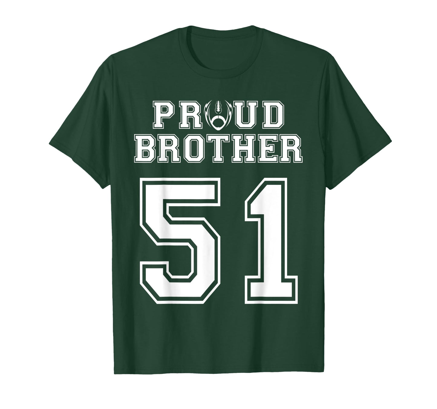 Custom Proud Football Brother Number 51 Personalized For Men T-Shirt