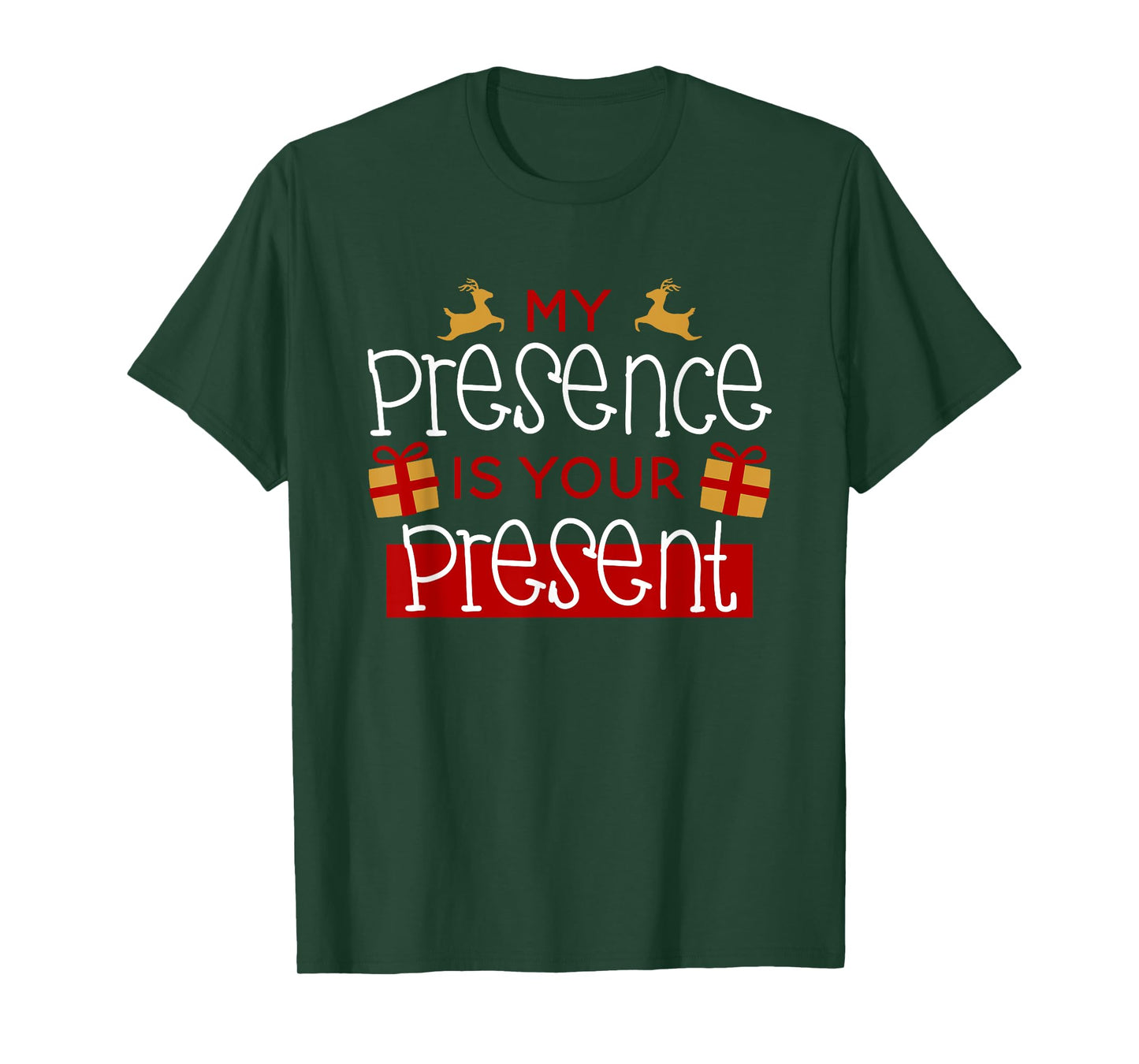 Funny Christmas Xmas Shirt My Presence Is Your Present T-Shirt