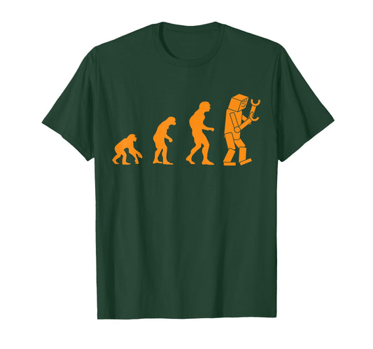Funny Nerdy Robot Evolution Computer Robotics Geek Gift T-Shirt