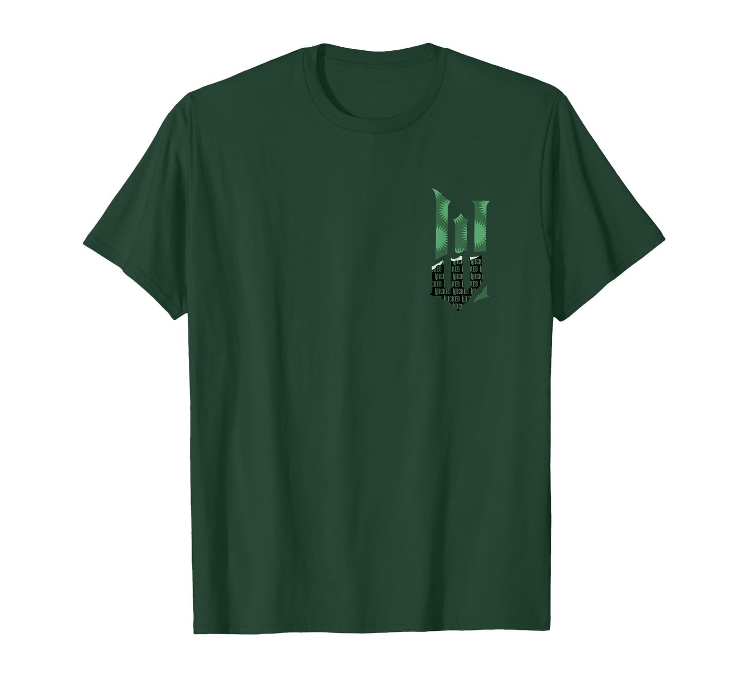 Wicked: for Good Torn Green Logo Front and Back T-Shirt