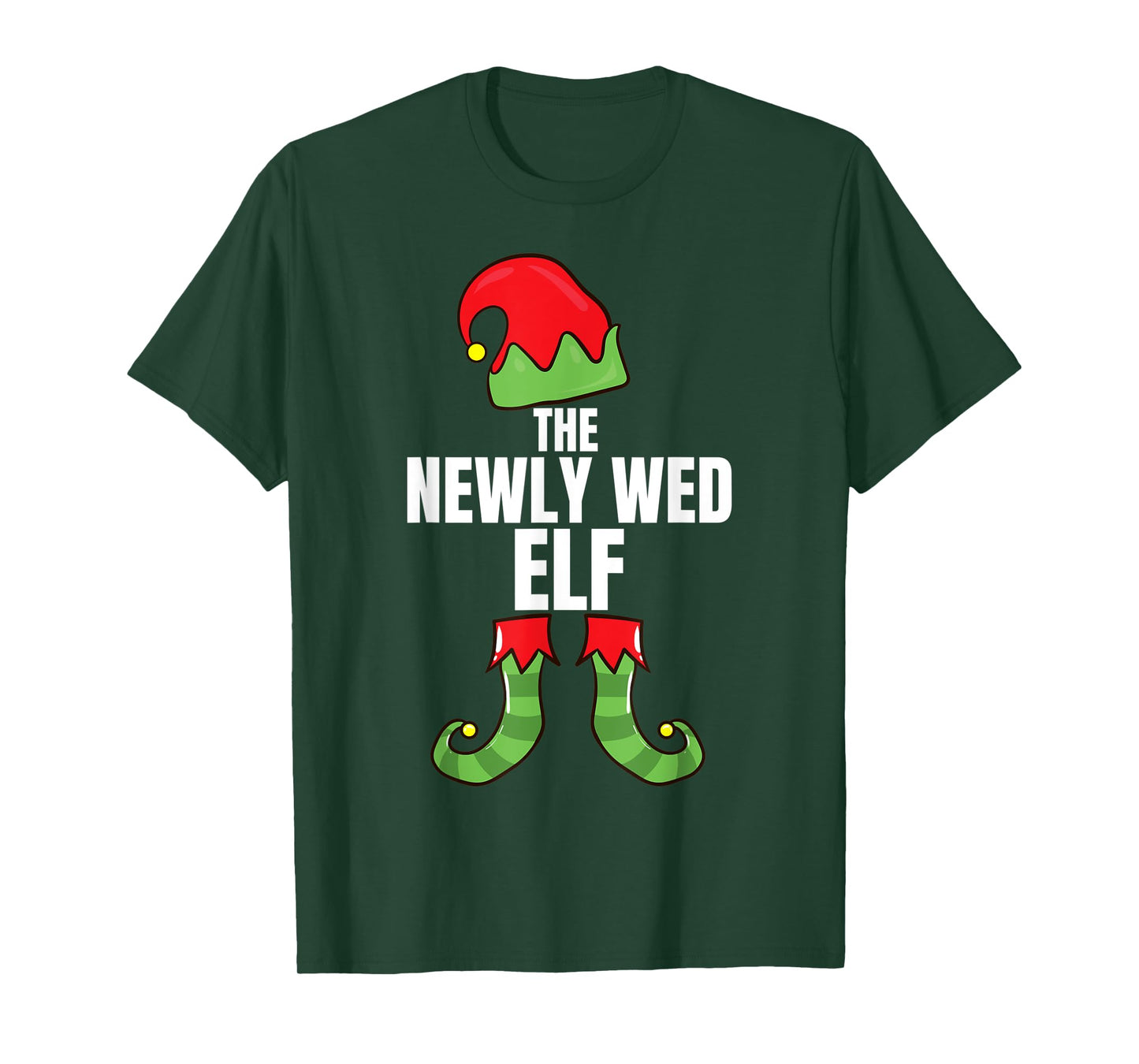 The Newly Wed Elf Matching Family Christmas Group Pajama T-Shirt