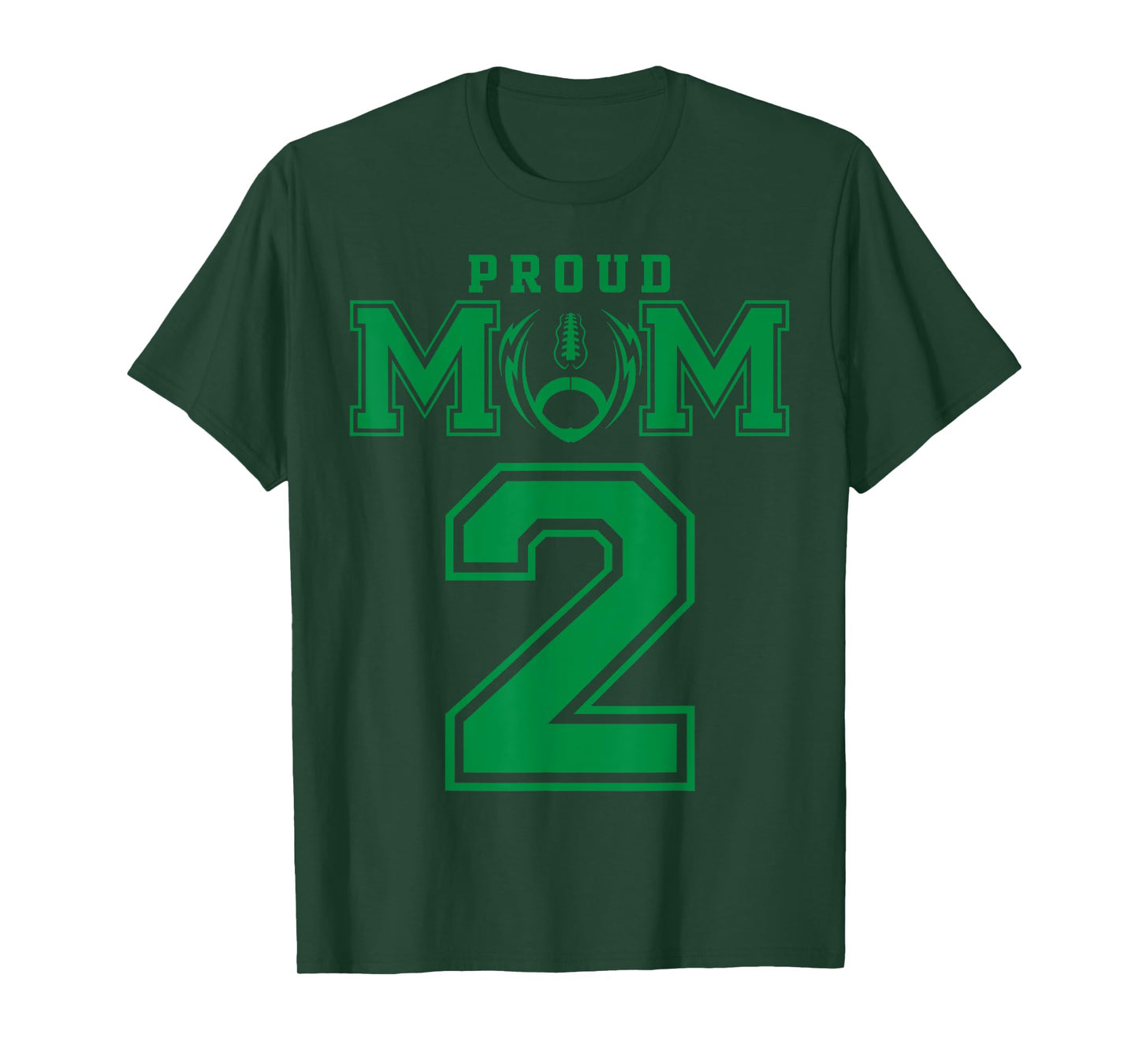 Custom Proud Football Mom Number 2 G Personalized T-Shirt