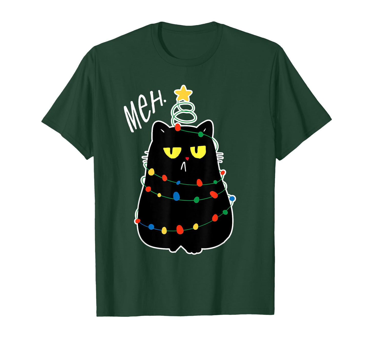 Christmas Meh Cat Kawaii Anime Japanese meow kitty cat lover Men Women Kids T-Shirt