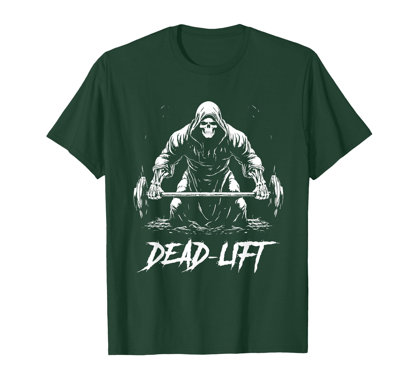 Funny Dead Lift Grim Reaper Halloween Gym Weights Training T-Shirt