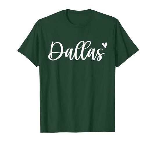 Dallas Texas Cute Heart Womens T-Shirt