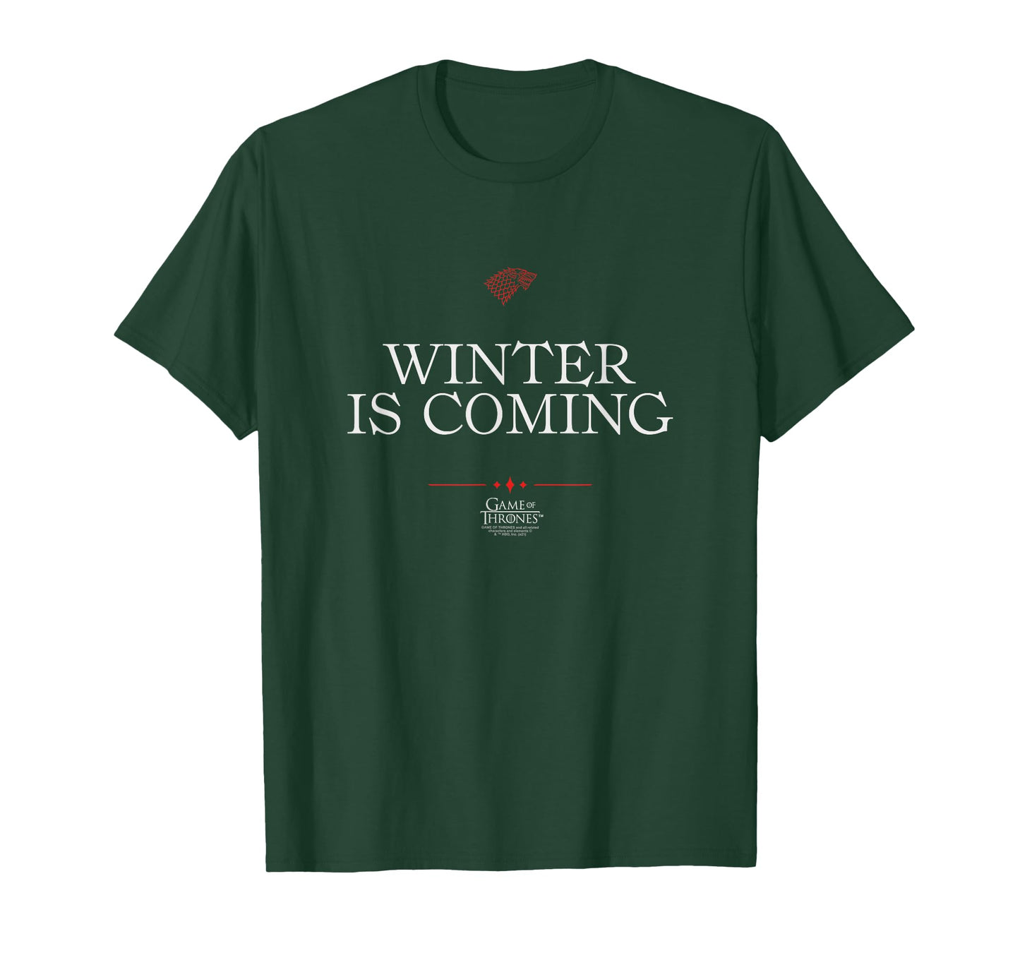 Game of Thrones Winter is Coming Text T-Shirt