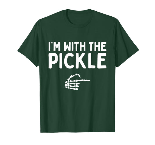 I'm With The Pickle Funny Halloween Costume Matching Couples T-Shirt