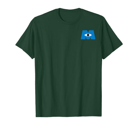Disney Pixar Monsters, Inc. Classic Iconic Retro Pocket Logo T-Shirt