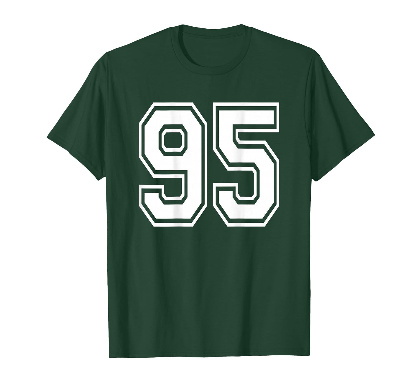 Number 95 T-Shirt Sports Player Number BACK Of Shirt Only T-Shirt