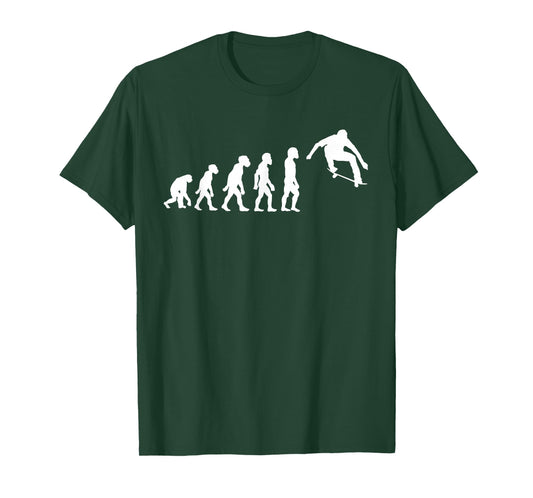 Funny Human Skateboarding Evolution Skater Skateboarder T-Shirt