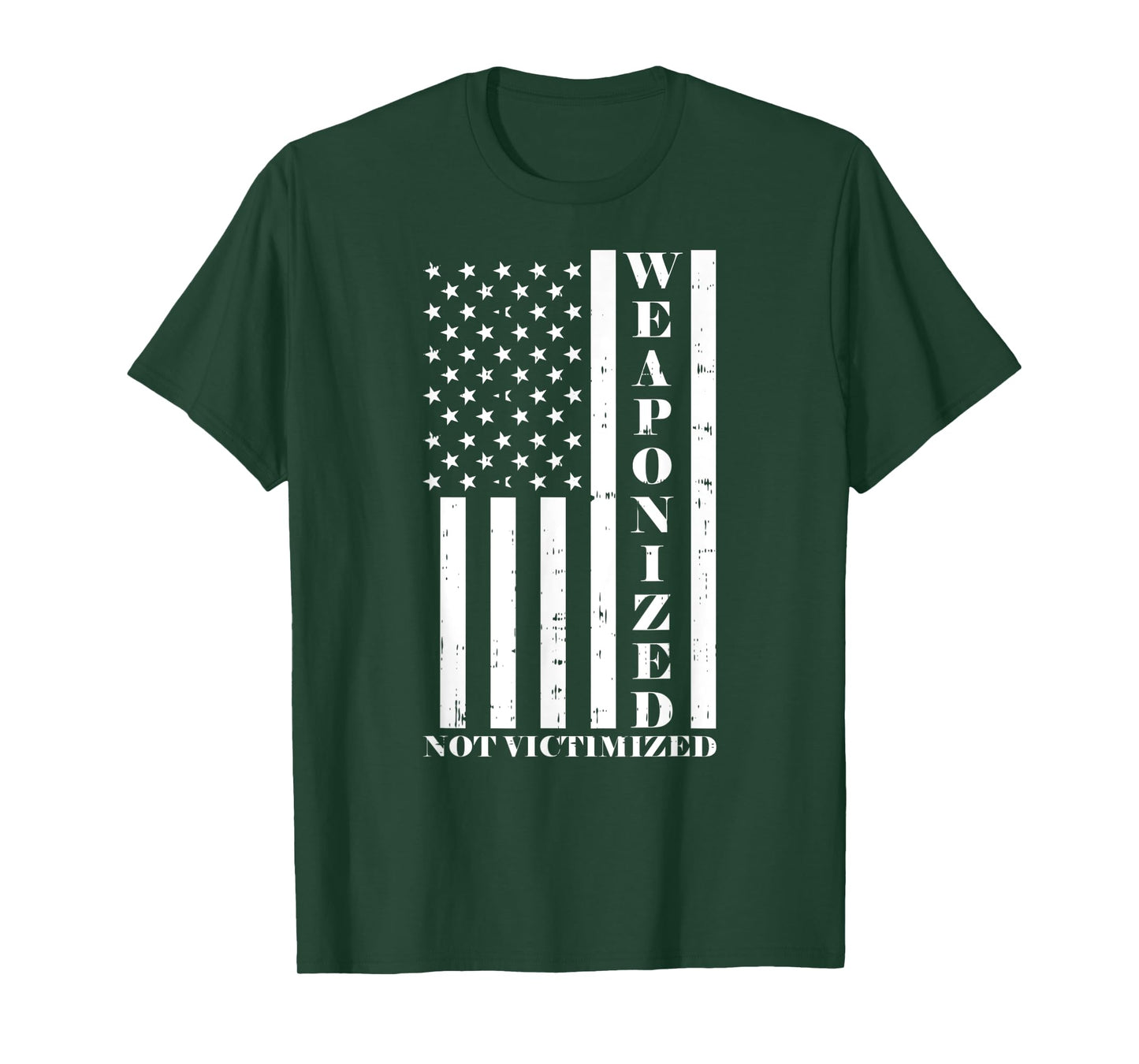 US American Flag - Gun Owner - Weaponized Not Victimized T-Shirt