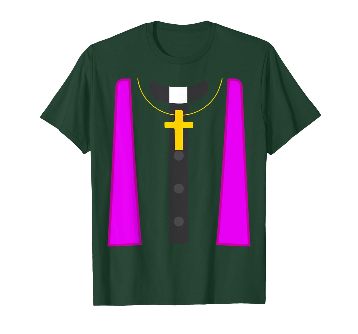 Catholic Priest Chaplain Padre Halloween Party Costume Tee T-Shirt