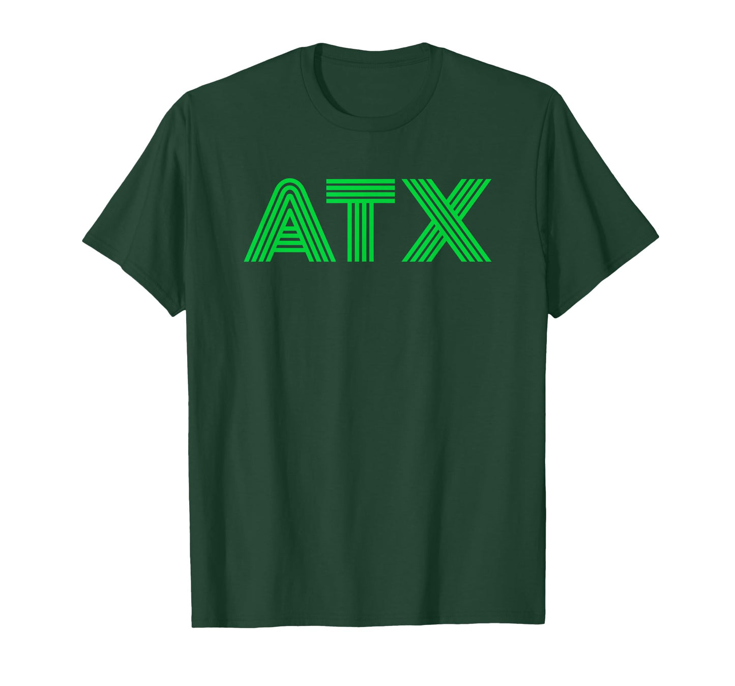 ATX/Austin TX Retro Design in Green T-Shirt