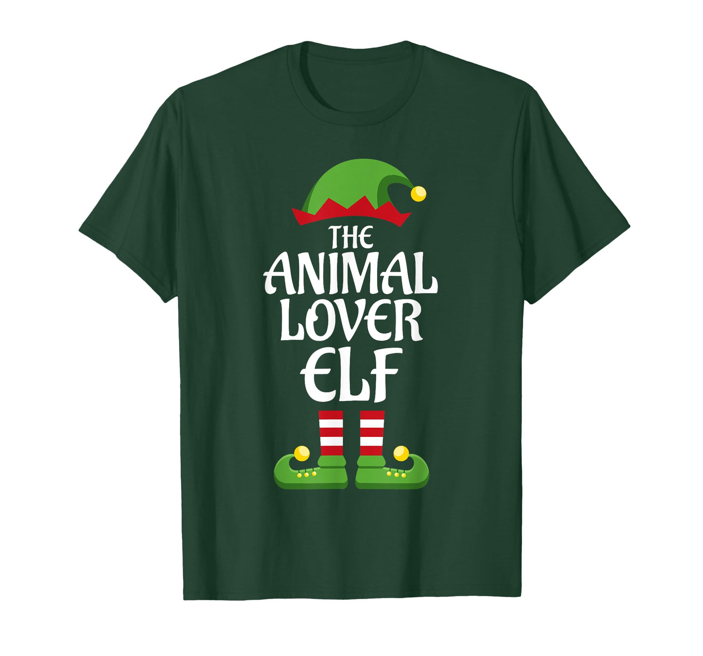 Animal Lover Elf Family Matching Group Christmas T-Shirt