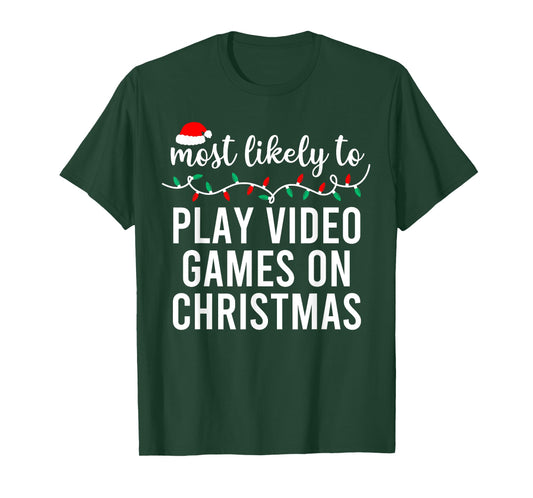 Most Likely To Christmas Matching Family Pajamas Funny T-Shirt