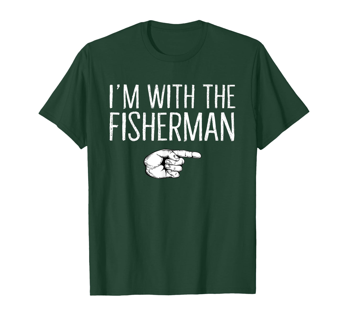 I'm With The Fisherman Matching Costume Lazy Halloween Party T-Shirt