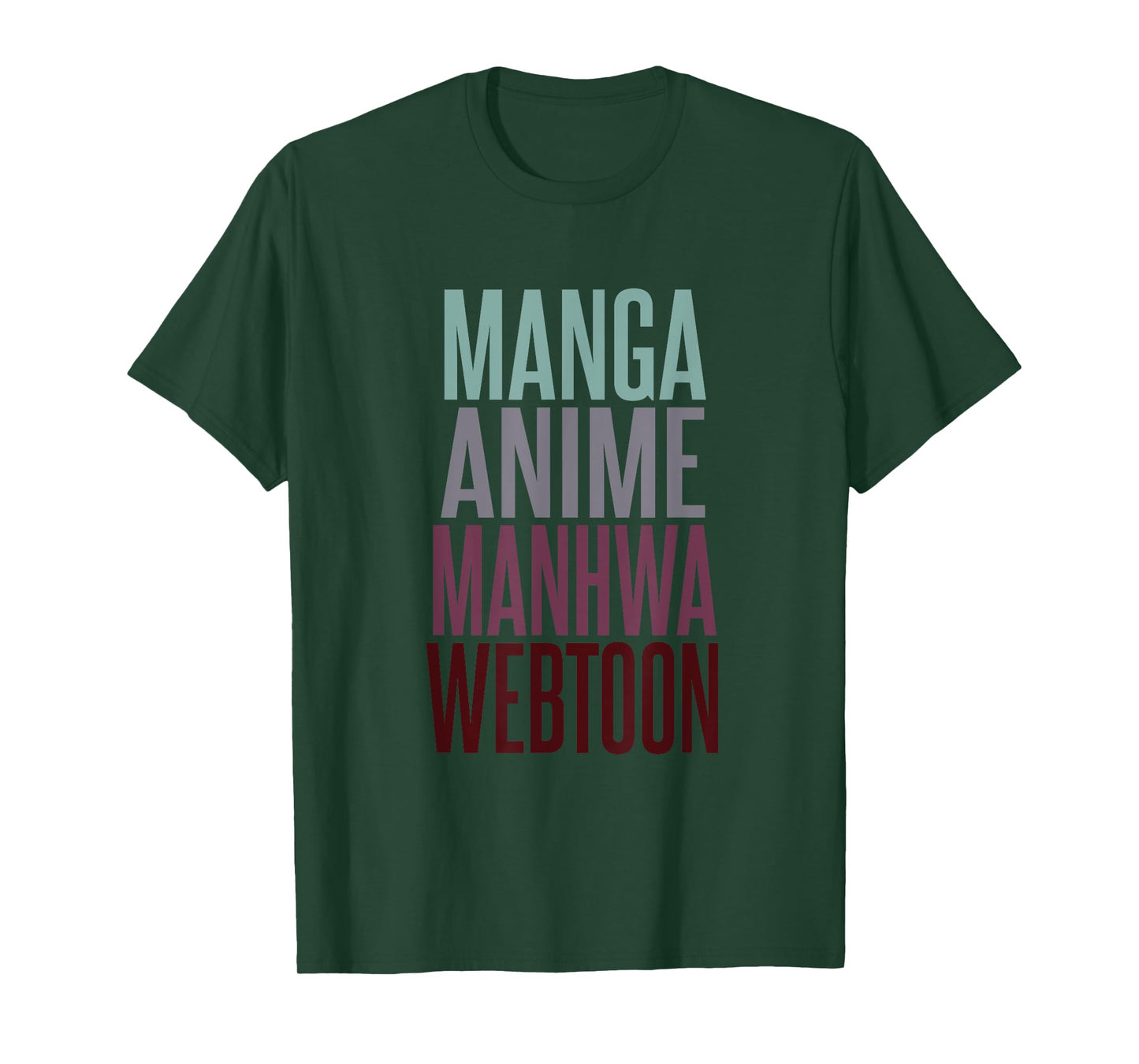 Manga Anime Manhwa Webtoon Typography Design T-Shirt