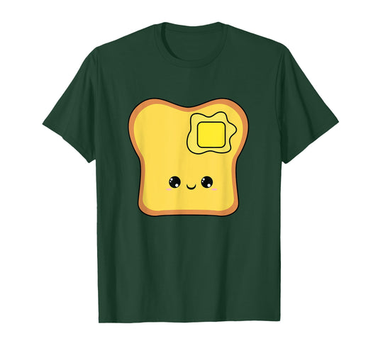 toast - butter - melting - bread - cute - kawaii - smile T-Shirt