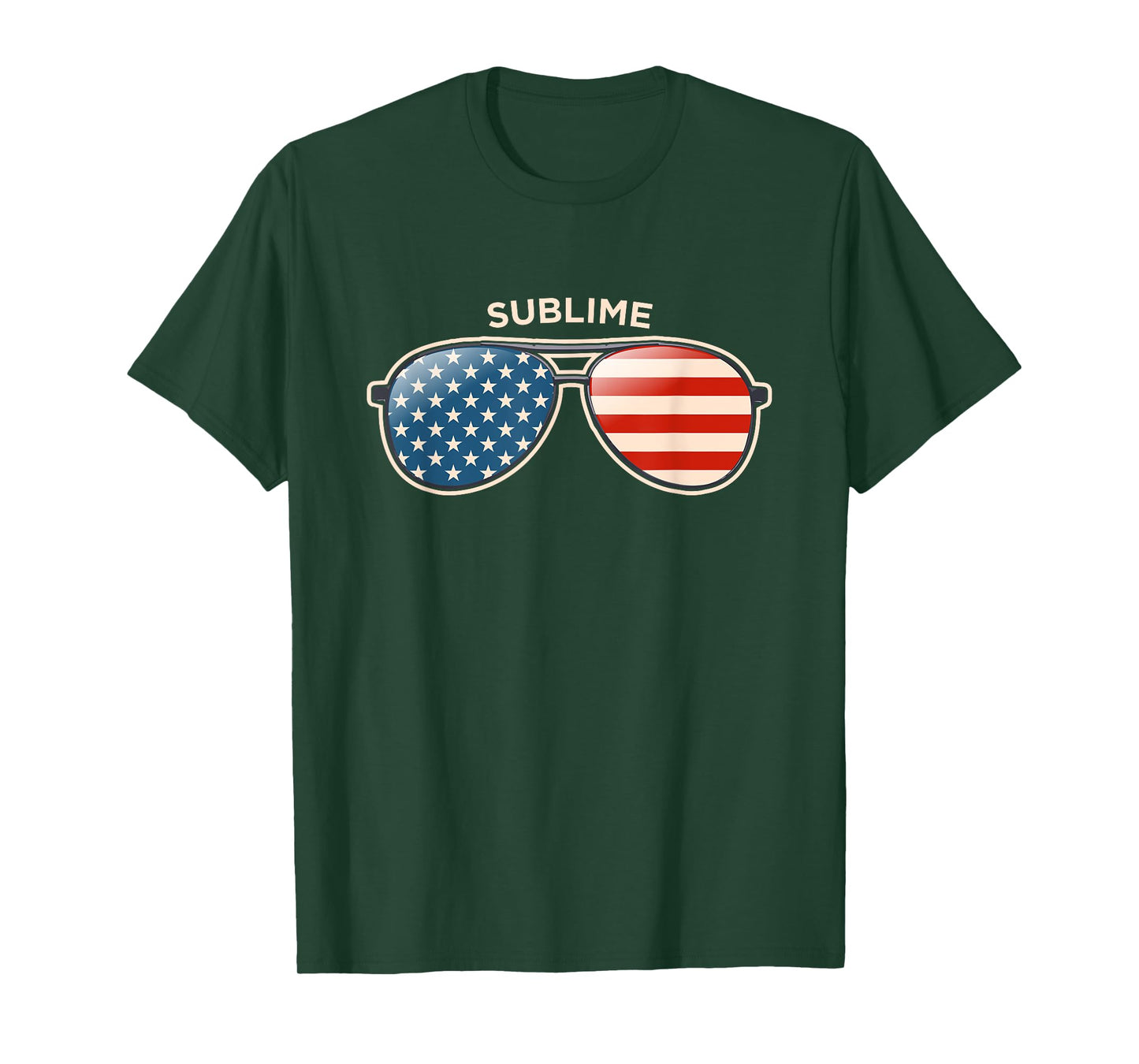 Sublime, TX Vintage US Flag Sunglasses T-Shirt