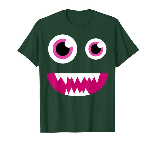 Cute Eye Monster Face Smile Funny Halloween Kids Man Women T-Shirt