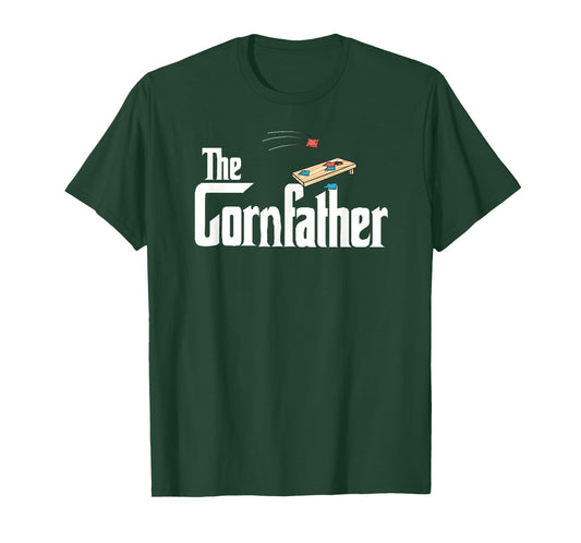 Funny Cornhole The Cornfather Funny Fathers T-Shirt
