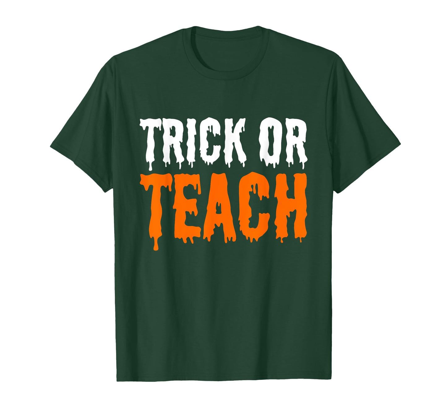 Trick Or Teach Groovy Teacher Halloween Retro Ghost T-Shirt