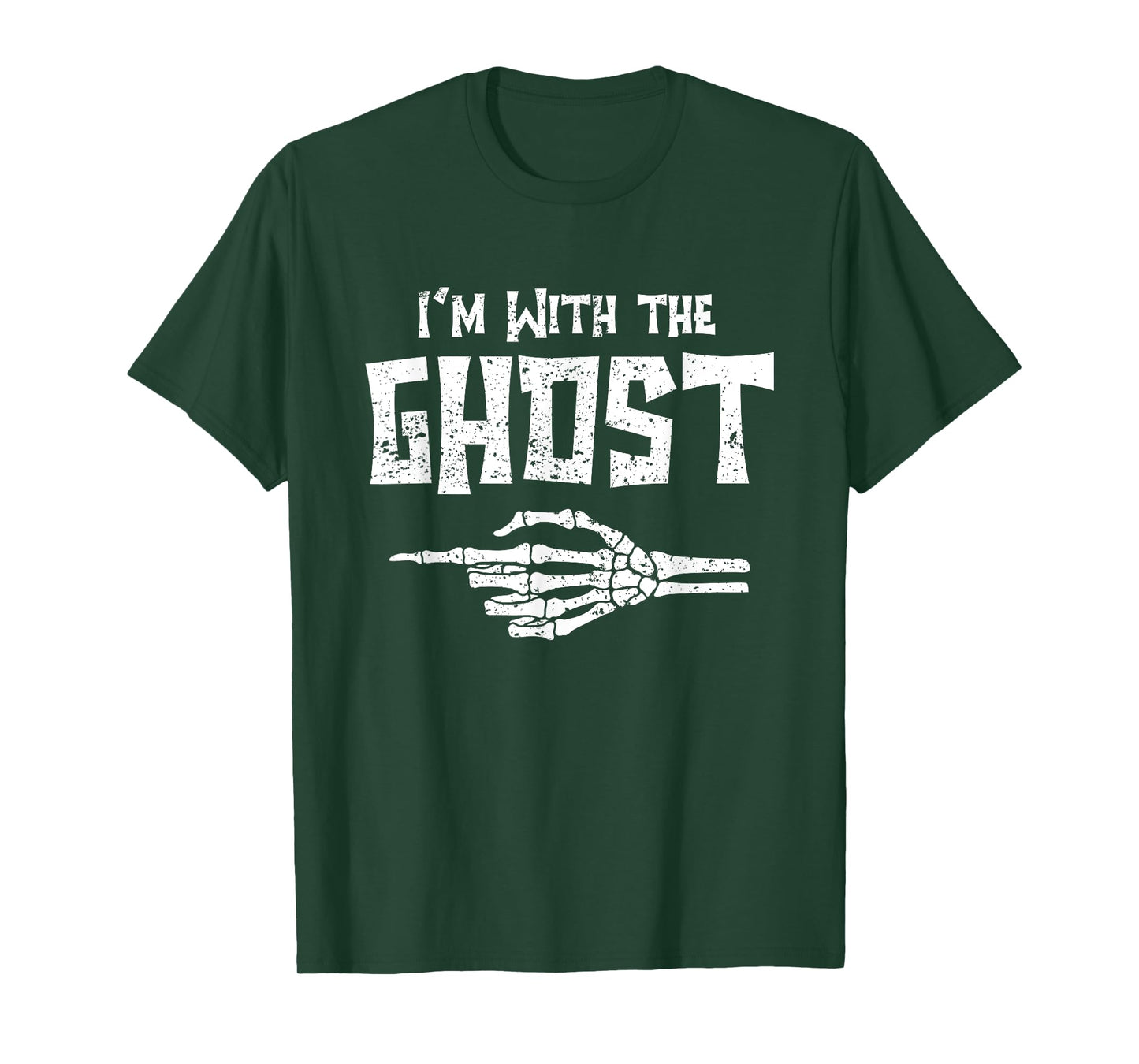 I'm With Ghost Matching Couple Easy Costume Halloween T-Shirt
