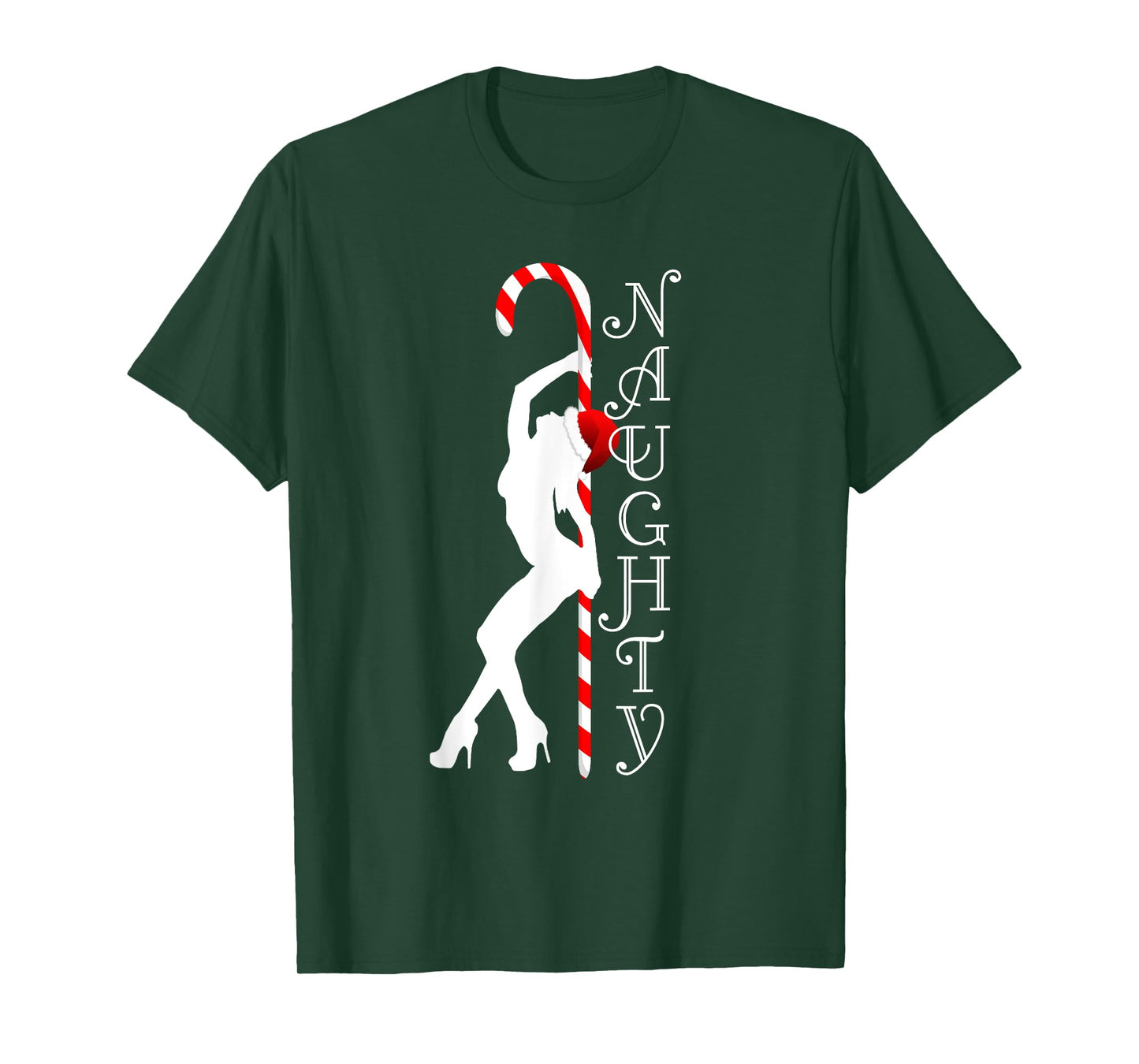 "Naughty Stripper HoHoHo" Funny Ugly Christmas Sweater Party T-Shirt
