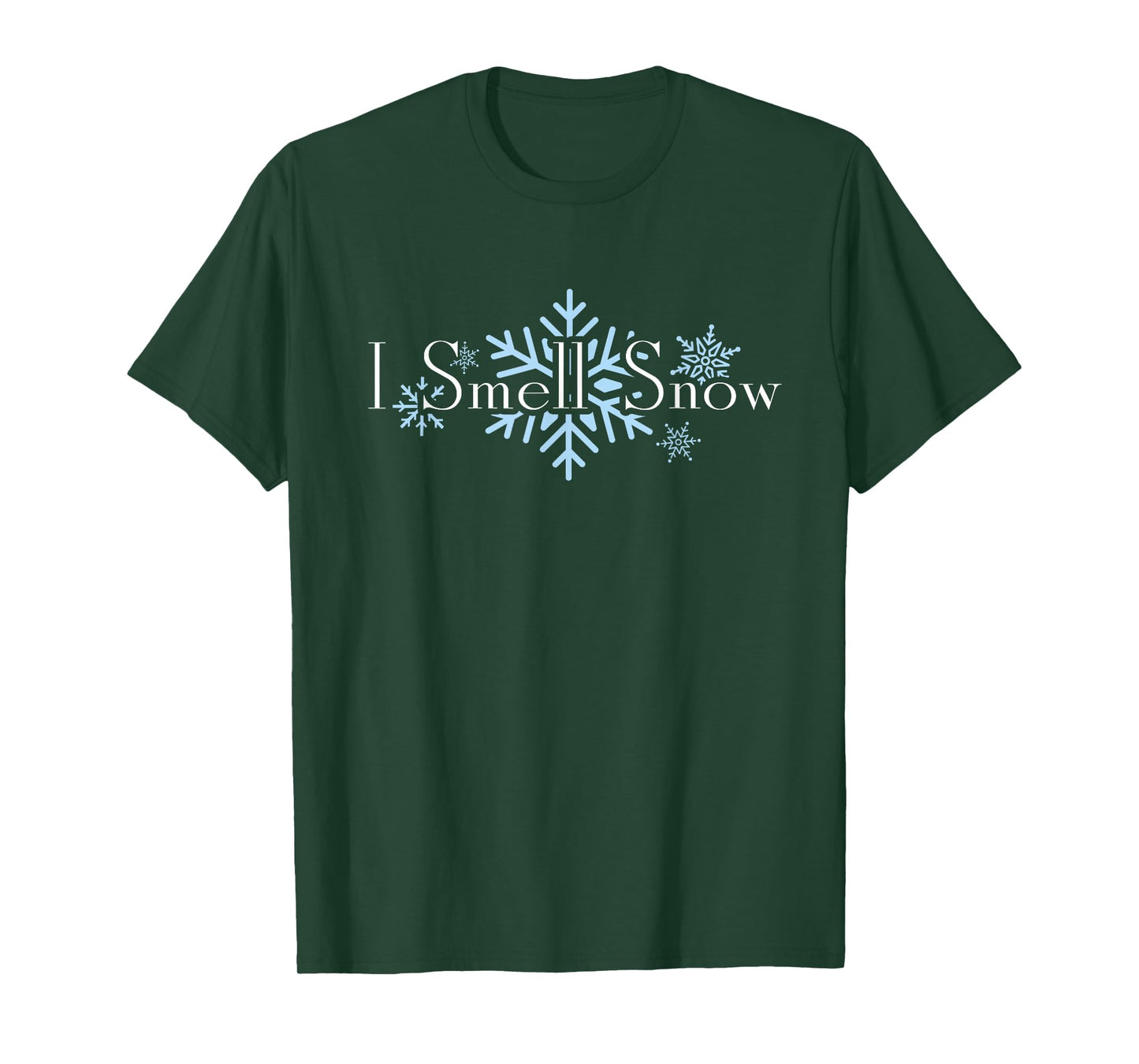 I Smell Snow Winter Christmas Holiday Snowflake T-Shirt