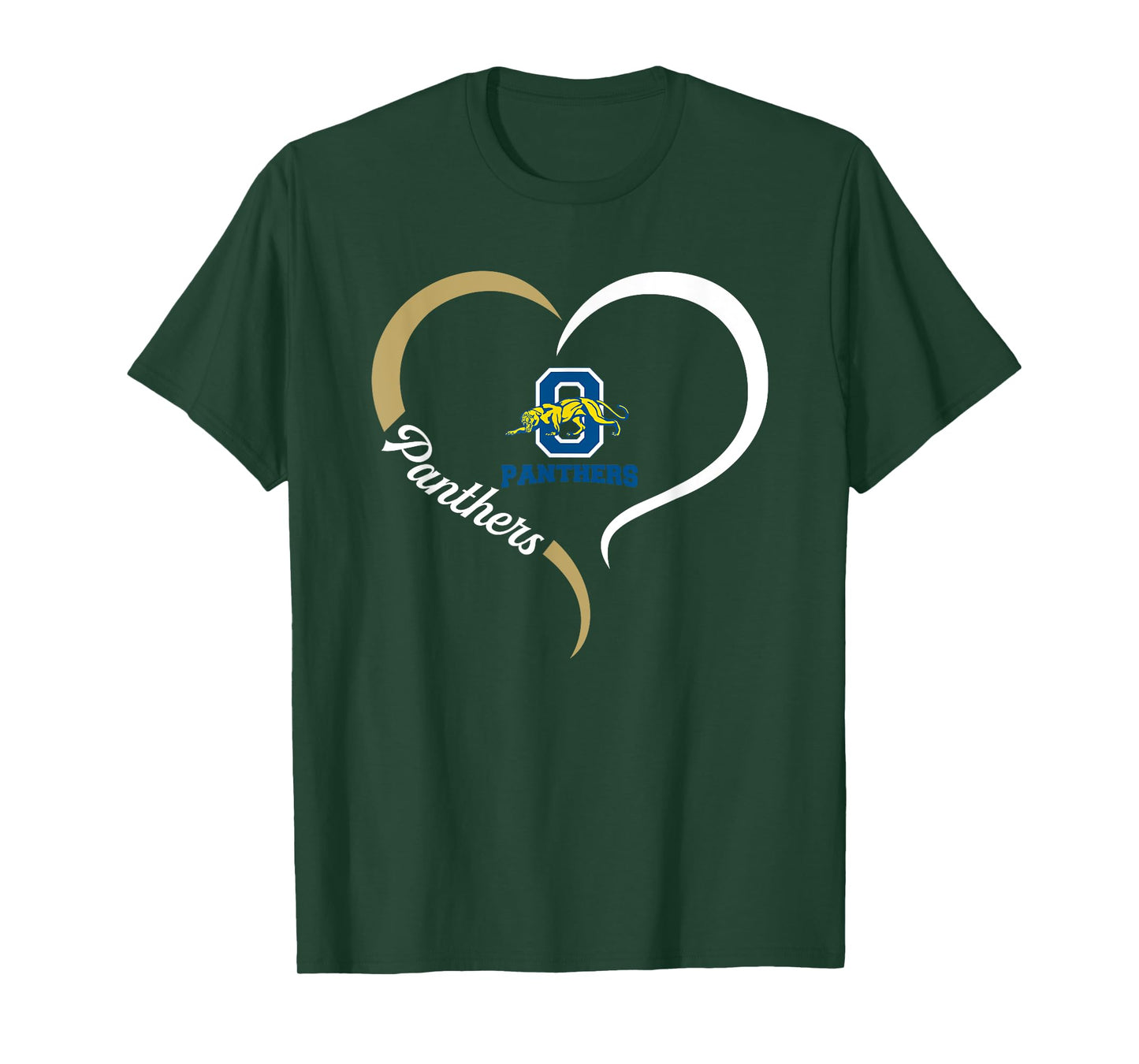 O'Connor Panthers Logo Half Heart Slogan HS T-Shirt