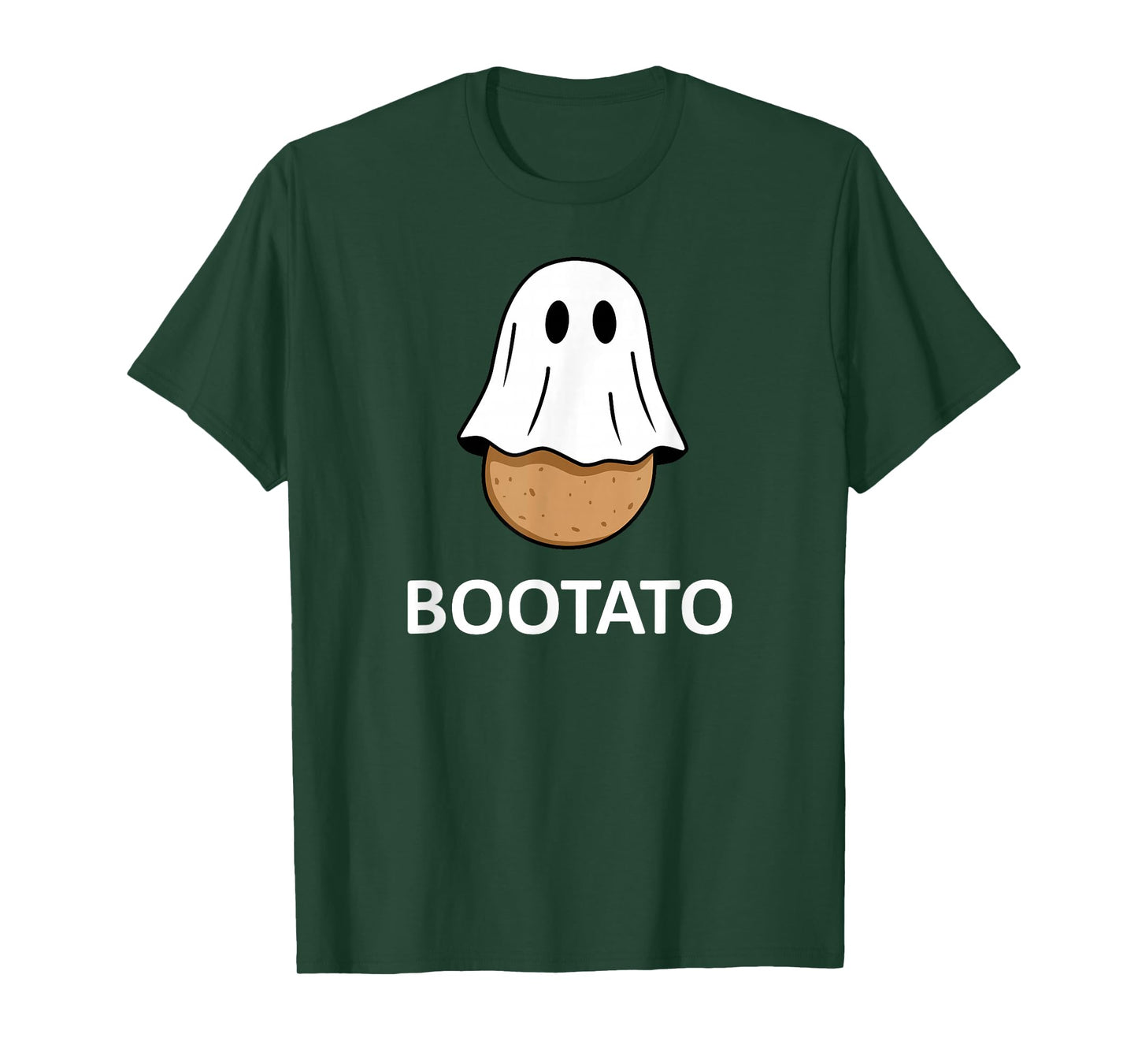 Bootato Cute Ghost Potato Halloween Costume Funny Pun T-Shirt