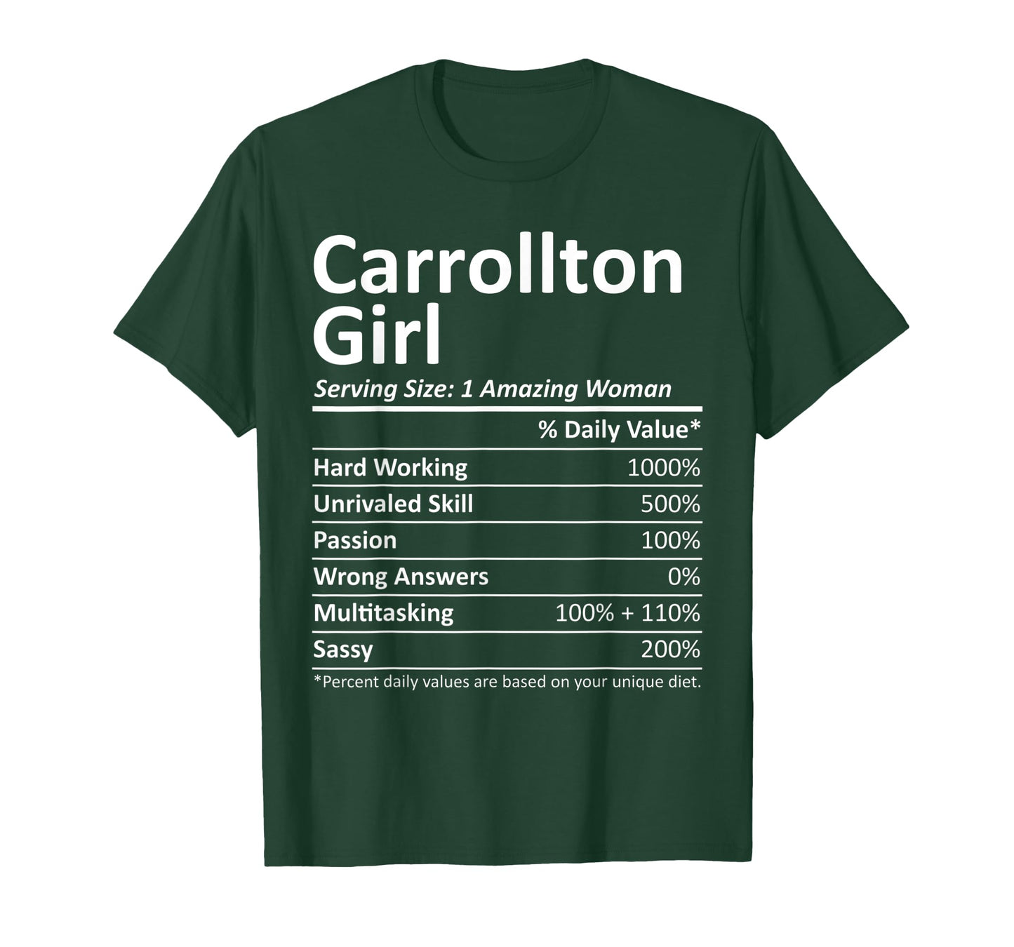 CARROLLTON GIRL TX TEXAS Funny City Home Roots USA Gift T-Shirt
