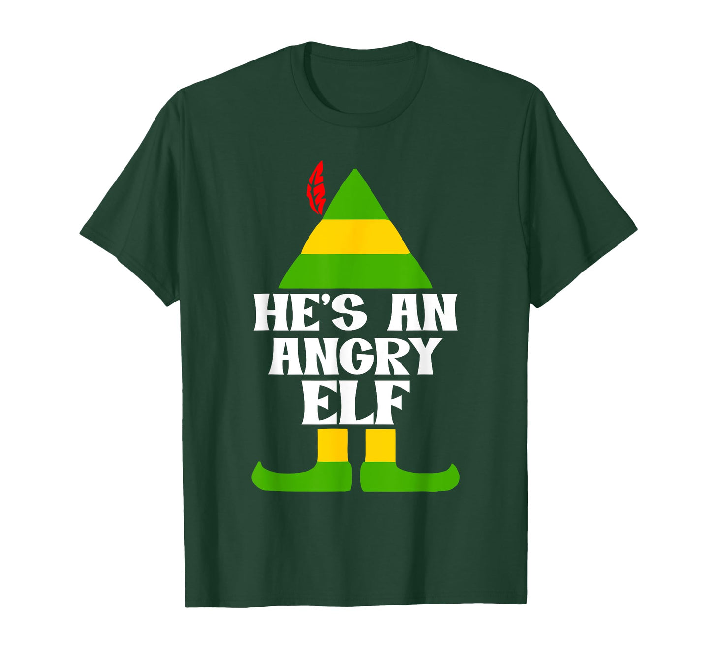 He's An Angry Elf funny design T-Shirt