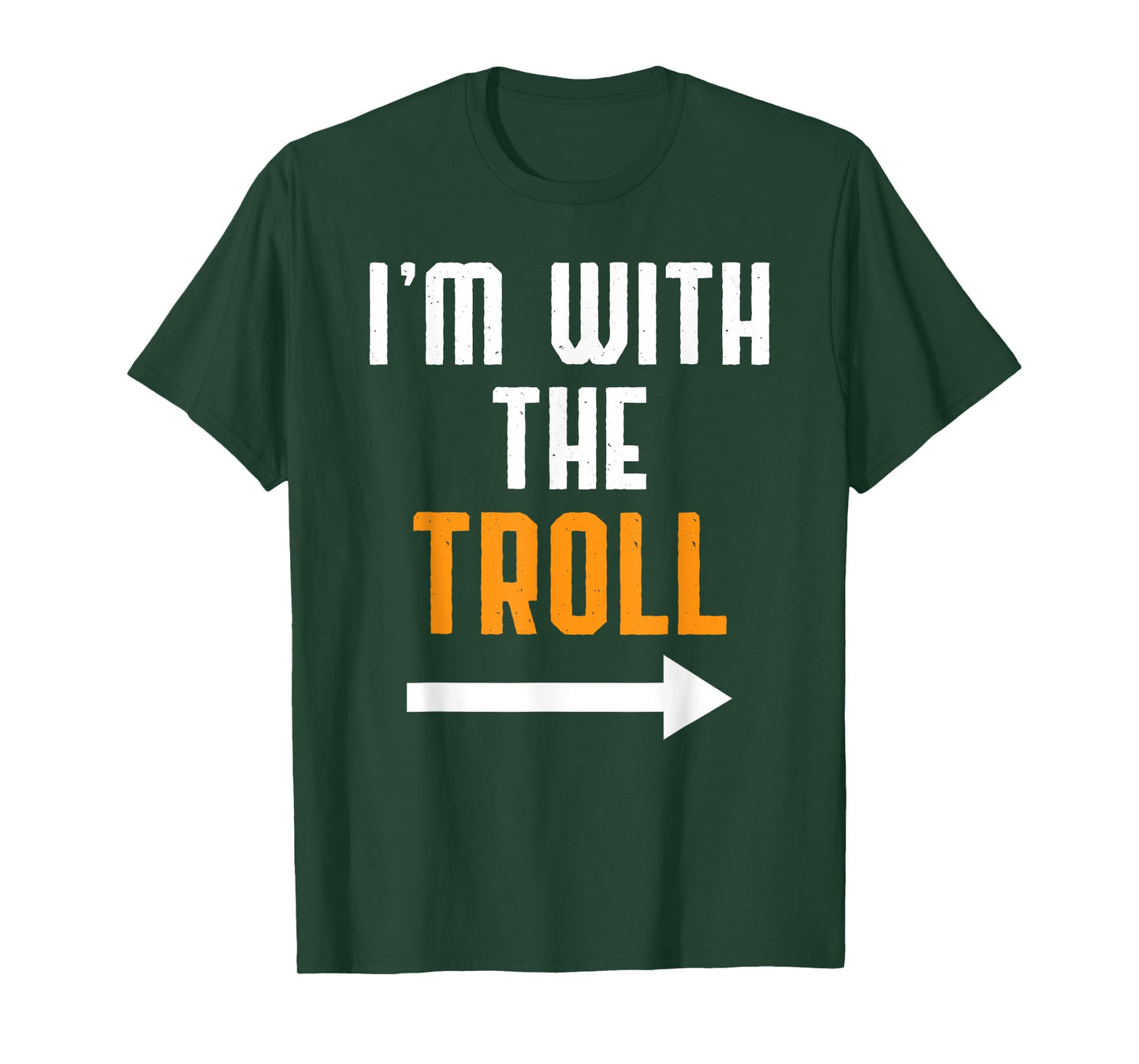 I'm With The Troll Costume Funny Halloween Couple T-Shirt