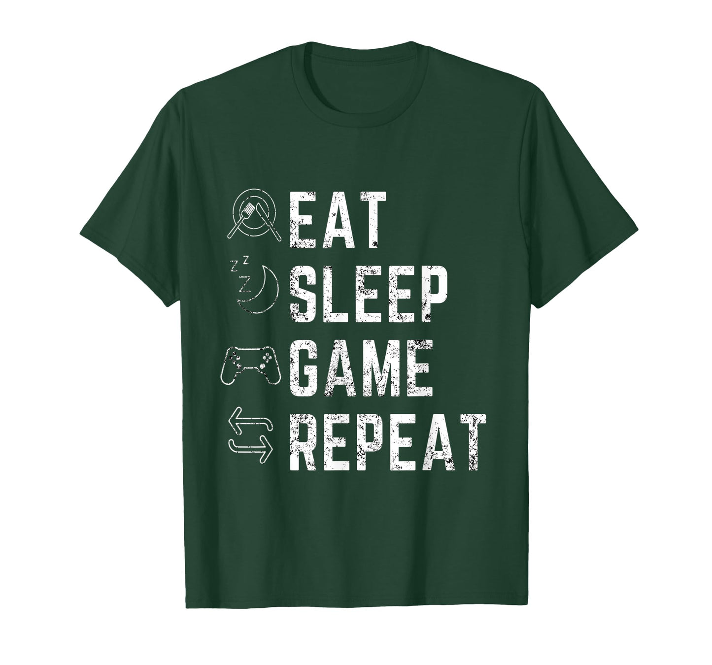 Eat Sleep Game Repeat - Funny Gift Gamer Designed T-Shirt