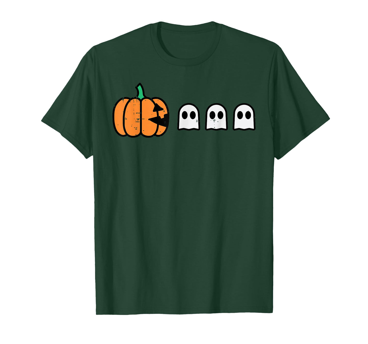 Halloween Gamer Pumpkin Eating Ghost Costume Men Boys Kids T-Shirt