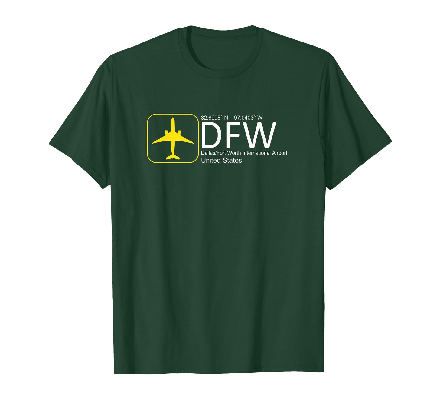 Dallas Fort Worth DFW Texas Airport Flight Aviation Graphic T-Shirt