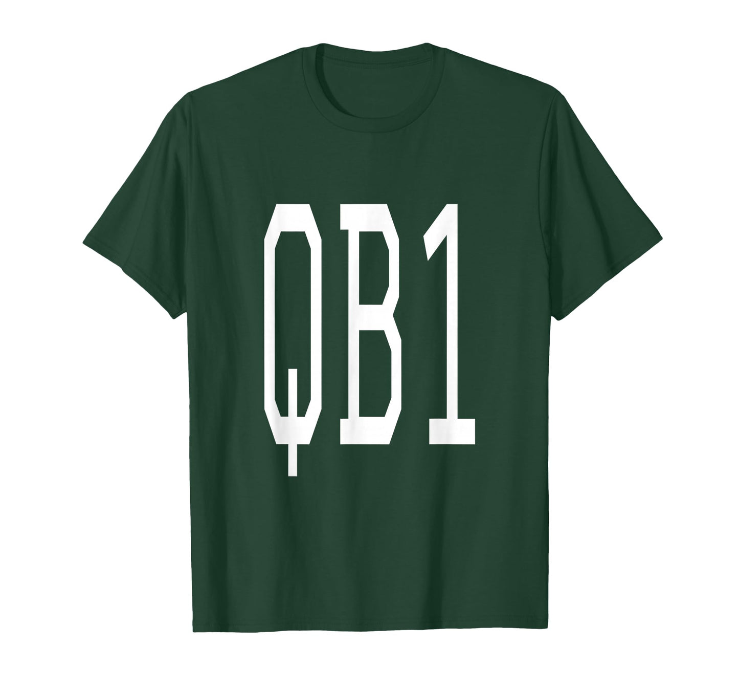 Starting QB1 Quarterback Boys Football T-Shirt Black Small