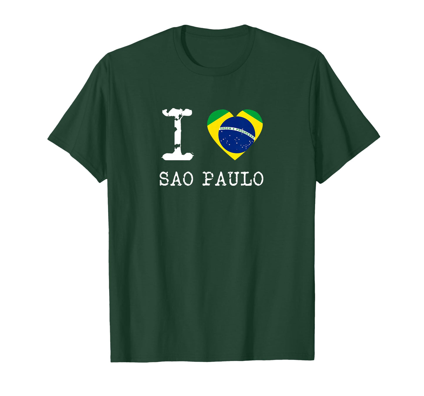 I Love Sao Paulo T-Shirt Brazil Flag
