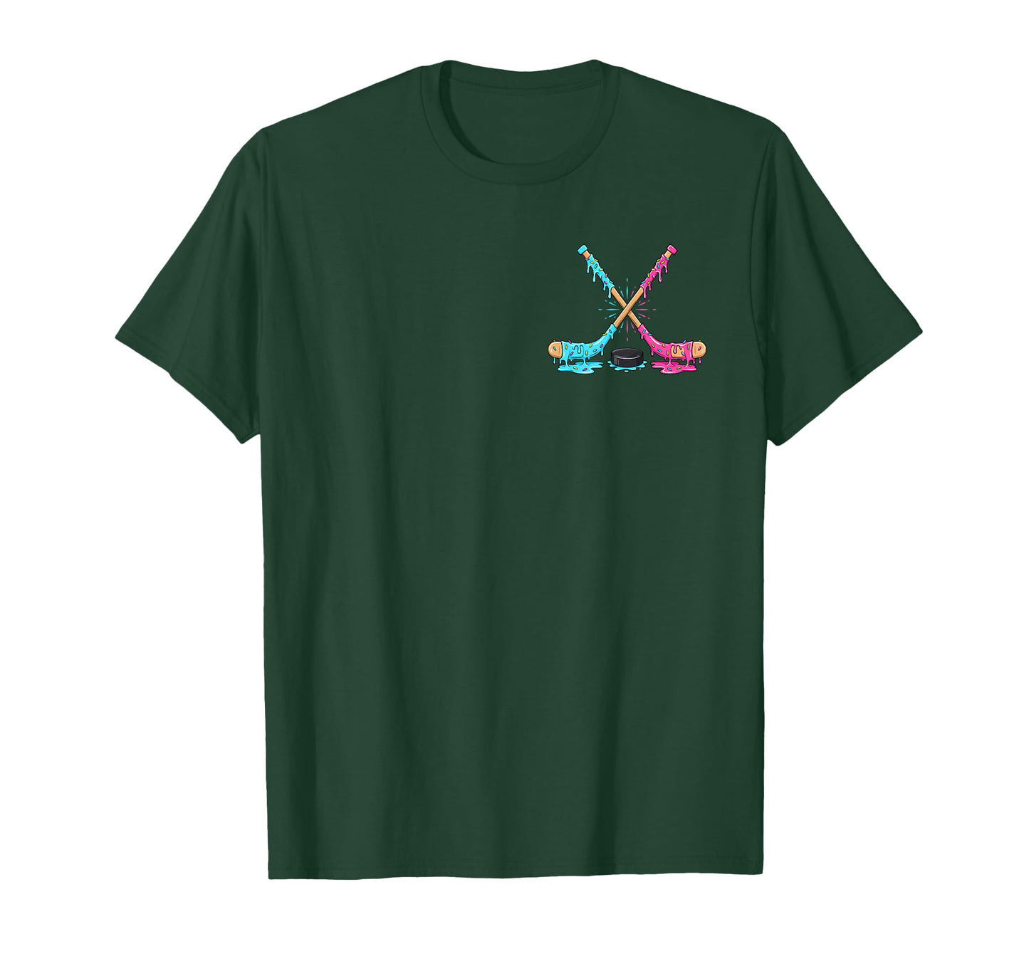 Ice Hockey Ice Cream Drip Sport Players Sprinkle Gaming T-Shirt