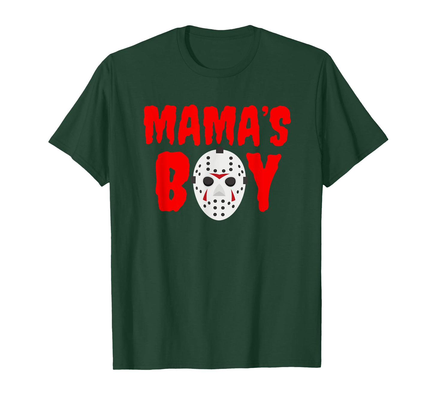 Mama's Boy Funny Hockey Mask Halloween T-Shirt