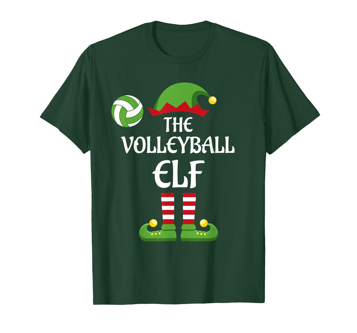 Volleyball Elf Family Matching Group Christmas Sporty T-Shirt