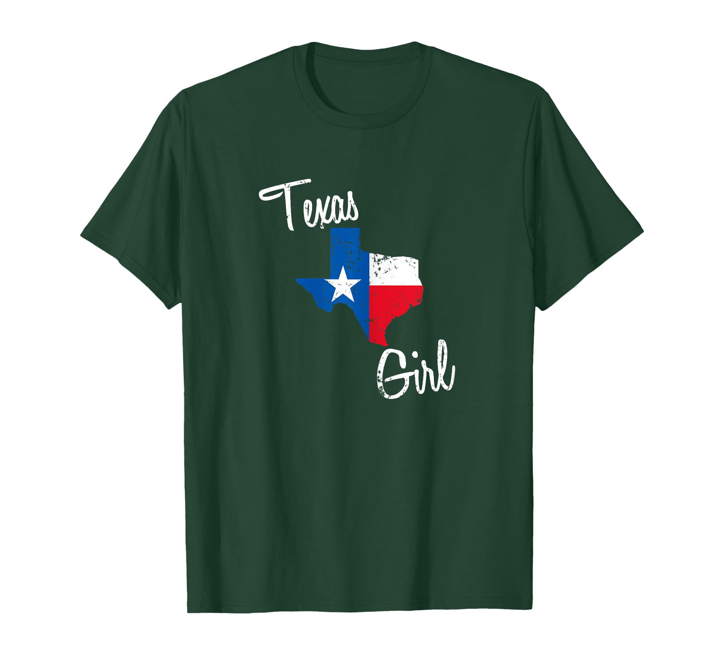 Texas Girl T-Shirt State Flag Distressed Gal Vintage Shirt T-Shirt