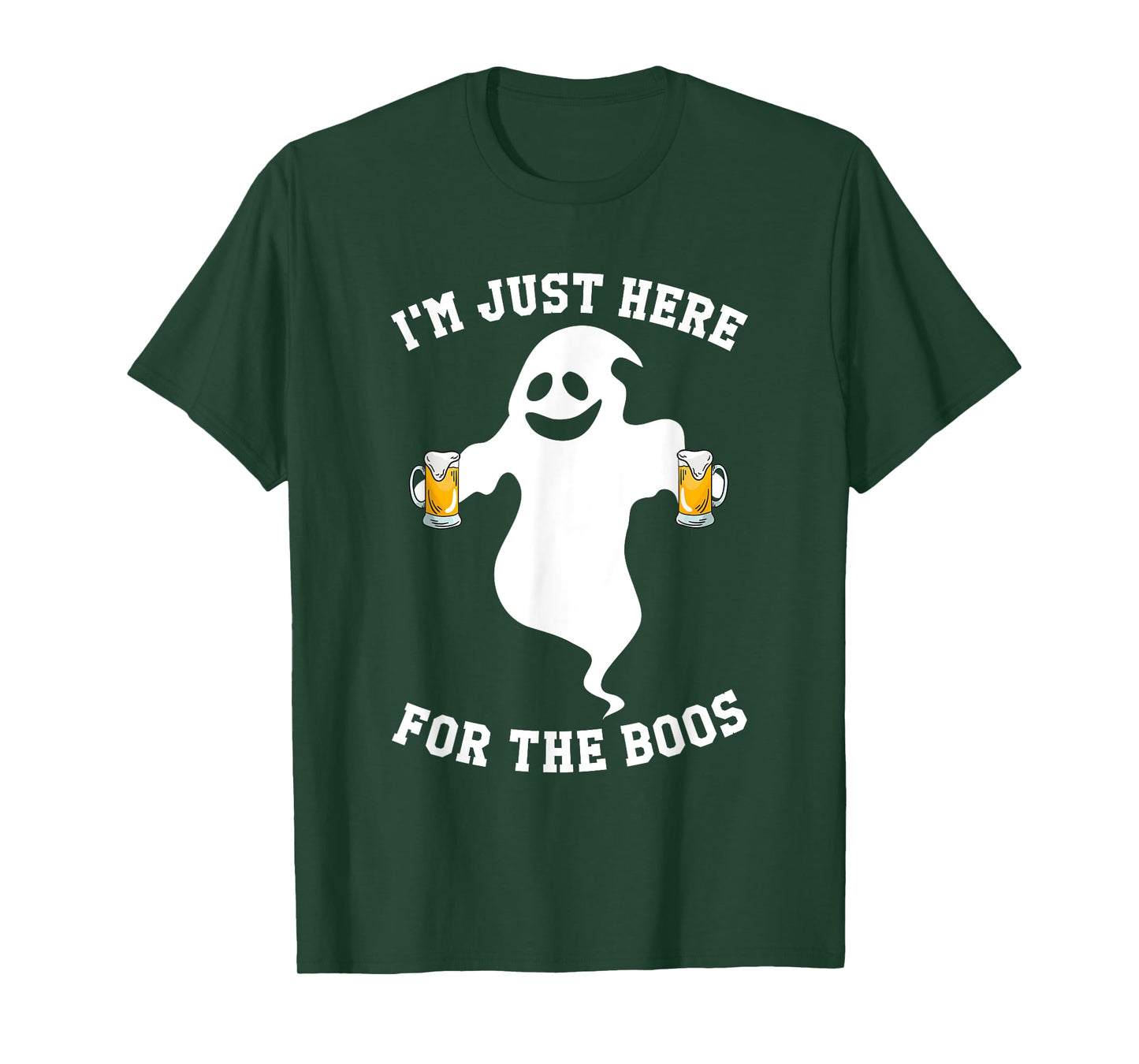 I'm Just Here For Boos Halloween Pumpkin Spice Ghost Graphic T-Shirt