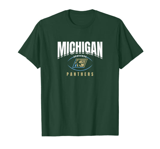 Michigan Panthers: Football Outline T-Shirt