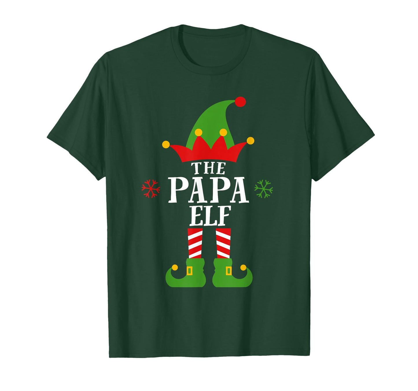 Papa Elf Funny Matching Family Christmas Pajama For Mens Dad T-Shirt