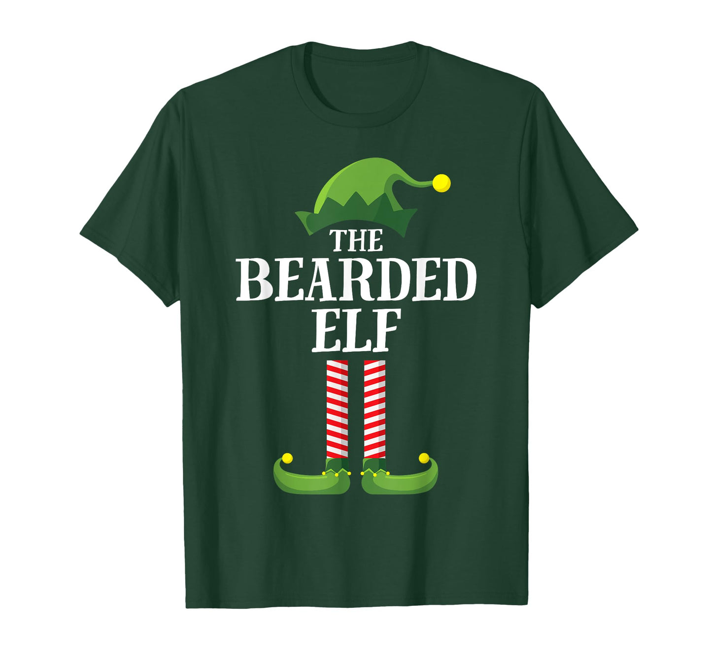Bearded Elf Matching Family Group Christmas Party Pyjamas T-Shirt