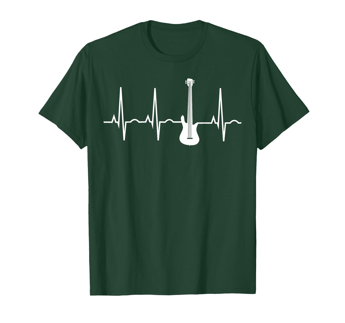 Bass Player Shirt - Bass Guitar Player Heartbeat T-Shirt T-Shirt