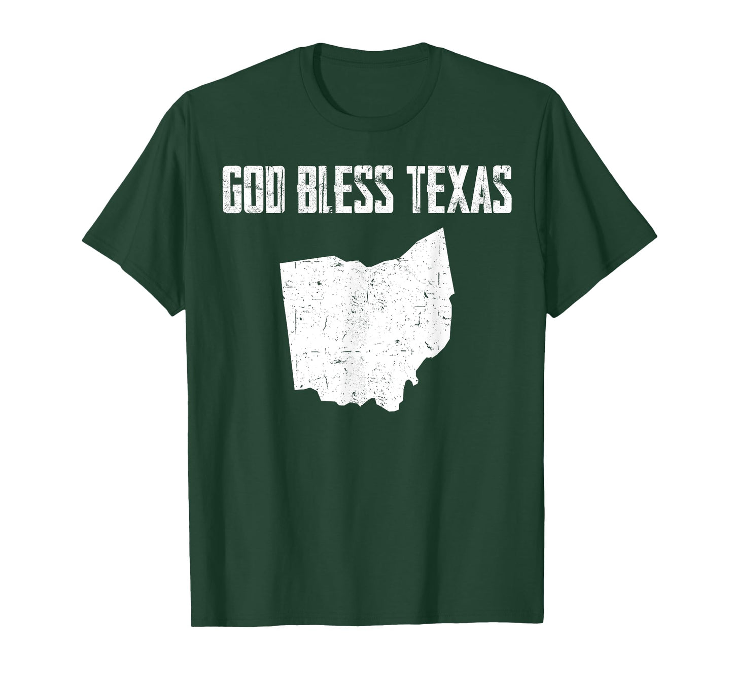 God Bless Texas Ohio Cool Funny Vintage US States Map Tee T-Shirt